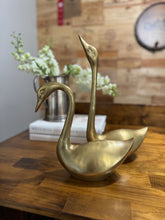 Load image into Gallery viewer, Vintage Large/XL Brass Swans - Set of Two
