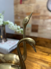 Load image into Gallery viewer, Vintage Large/XL Brass Swans - Set of Two
