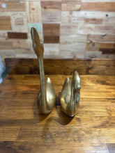 Load image into Gallery viewer, Vintage Large/XL Brass Swans - Set of Two
