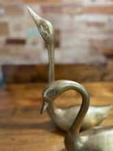 Load image into Gallery viewer, Vintage Large/XL Brass Swans - Set of Two
