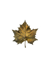 Load image into Gallery viewer, Vintage Brass Fall Leaf Plate by Phelps Dodge Brass Co.
