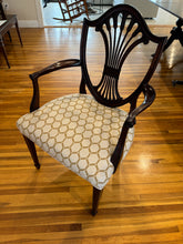 Load image into Gallery viewer, Old Colony Furniture Mahogany Pedestal Table with 8 Carved Sheaf Chairs - Sold as a Set
