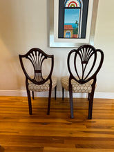 Load image into Gallery viewer, Old Colony Furniture Mahogany Pedestal Table with 8 Carved Sheaf Chairs - Sold as a Set
