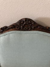 Load image into Gallery viewer, Antique Louis XV Style Carved Walnut Upholstered Arm Chairs - Set of Two
