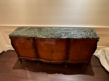 Load image into Gallery viewer, Antique French Louis XV Style Marble Top Marquetry Credenza/Sideboard/Buffet
