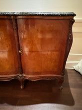 Load image into Gallery viewer, Antique French Louis XV Style Marble Top Marquetry Credenza/Sideboard/Buffet
