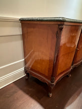 Load image into Gallery viewer, Antique French Louis XV Style Marble Top Marquetry Credenza/Sideboard/Buffet
