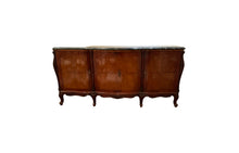 Load image into Gallery viewer, Antique French Louis XV Style Marble Top Marquetry Credenza/Sideboard/Buffet
