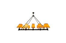 Load image into Gallery viewer, Contemporary Ten-Light Chandelier with Bronze Frame
