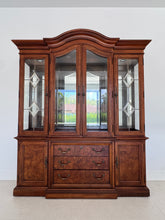 Load image into Gallery viewer, Thomasville Vintage Burlwood Breakfront China Cabinet
