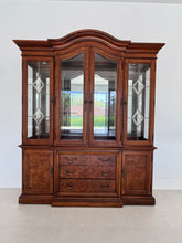 Load image into Gallery viewer, Thomasville Vintage Burlwood Breakfront China Cabinet
