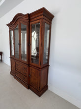 Load image into Gallery viewer, Thomasville Vintage Burlwood Breakfront China Cabinet

