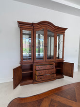Load image into Gallery viewer, Thomasville Vintage Burlwood Breakfront China Cabinet
