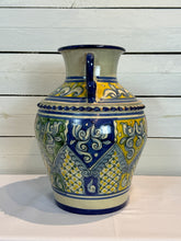 Load image into Gallery viewer, Vintage Mexican Talavera Planter Pot Vase Urn with Handles - Tall Size
