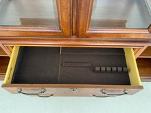 Load image into Gallery viewer, Thomasville Vintage Burlwood Breakfront China Cabinet
