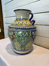 Load image into Gallery viewer, Vintage Mexican Talavera Planter Pot Vase Urn with Handles - Tall Size
