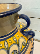 Load image into Gallery viewer, Vintage Mexican Talavera Planter Pot Vase Urn with Handles - Tall Size
