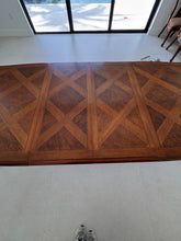 Load image into Gallery viewer, Thomasville Burl Oak British Gentry Collection Dining Table with Two Extension Leaves
