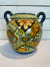 Load image into Gallery viewer, Large Vintage Talavera Mexican Pot with Handles
