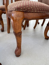 Load image into Gallery viewer, Thomasville Vintage British Gentry Burl Oak Dining Chairs - Set of 8
