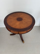 Load image into Gallery viewer, Vintage Schnadig Mahogany Pedestal Round End Table or Drum Table
