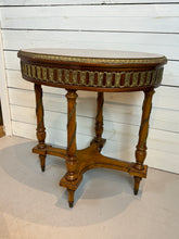 Load image into Gallery viewer, Bronze Ormolu Mounted Oval Marquetry End, Side or Accent Table
