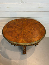 Load image into Gallery viewer, Bronze Ormolu Mounted Oval Marquetry End, Side or Accent Table
