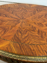 Load image into Gallery viewer, Bronze Ormolu Mounted Oval Marquetry End, Side or Accent Table
