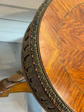 Load image into Gallery viewer, Bronze Ormolu Mounted Oval Marquetry End, Side or Accent Table
