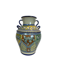 Load image into Gallery viewer, Vintage Mexican Talavera Planter Pot Vase Urn with Handles - Tall Size
