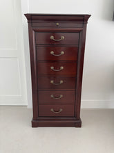Load image into Gallery viewer, Vintage Ethan Allen Tall Chest / Lingerie Chest / Chiffoniere - Sable Medallion
