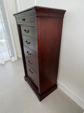 Load image into Gallery viewer, Vintage Ethan Allen Tall Chest / Lingerie Chest / Chiffoniere - Sable Medallion
