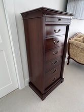 Load image into Gallery viewer, Vintage Ethan Allen Tall Chest / Lingerie Chest / Chiffoniere - Sable Medallion
