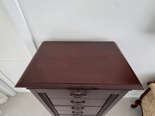 Load image into Gallery viewer, Vintage Ethan Allen Tall Chest / Lingerie Chest / Chiffoniere - Sable Medallion
