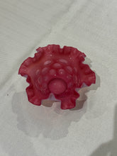 Load image into Gallery viewer, Vintage Fenton Cranberry Coin Dot Ruffle Edge Candy Dish Bowl
