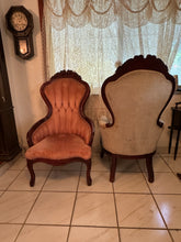 Load image into Gallery viewer, Vintage  Kimball Victorian Mahogany Parlor Chair - Ladies Chair
