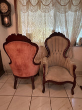 Load image into Gallery viewer, Vintage  Kimball Victorian Mahogany Parlor Chair - Ladies Chair
