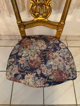 Load image into Gallery viewer, Antique French Louis XIV Gold Leaf Side Accent Harp Small Chair
