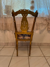 Load image into Gallery viewer, Antique French Louis XIV Gold Leaf Side Accent Harp Small Chair
