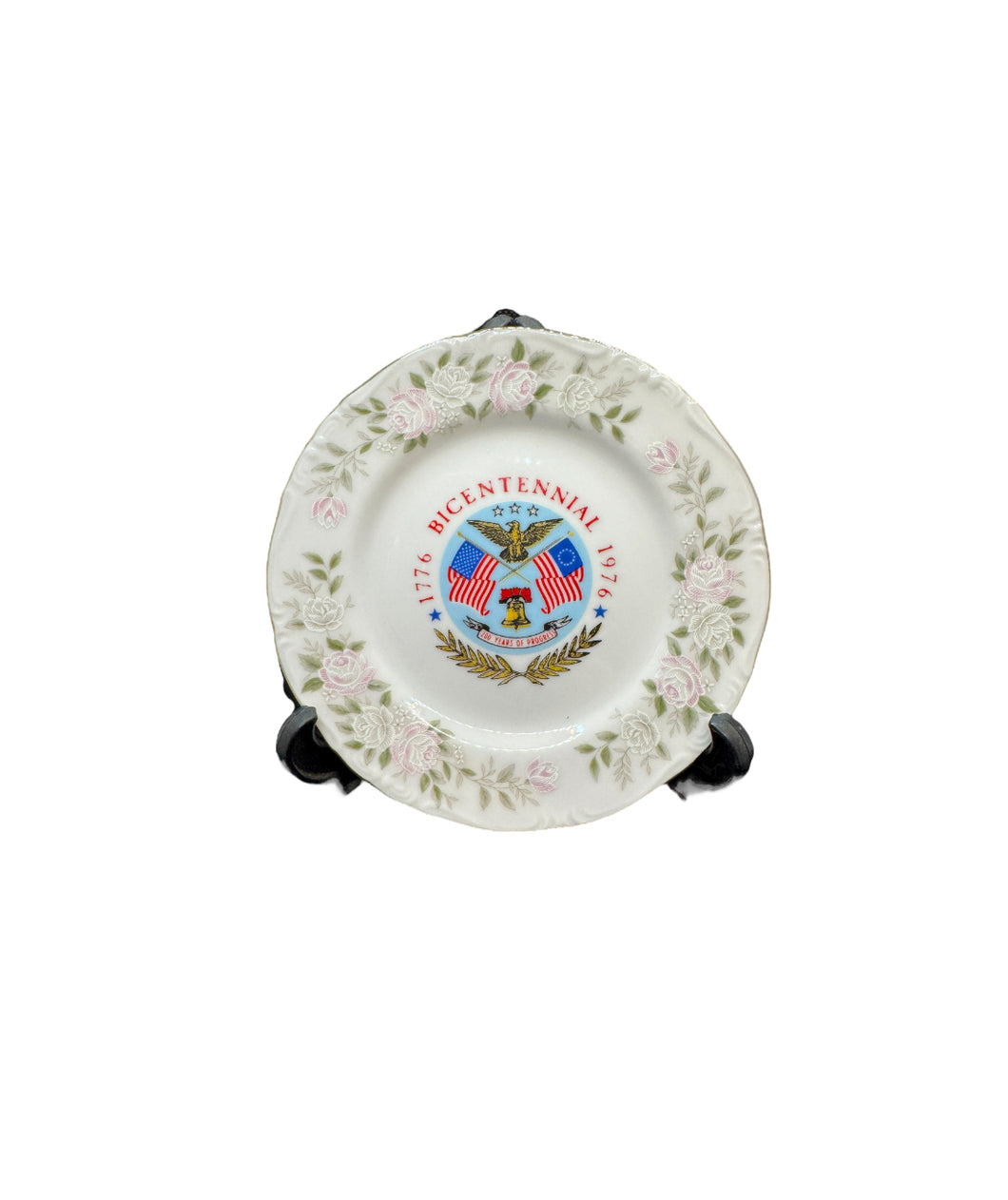 Commemorative Bicentennial 1776-1976 Porcelain Collectors Plate by Sheffield Fine China