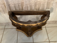 Load image into Gallery viewer, Antique Marble Top Demilune Accent Table
