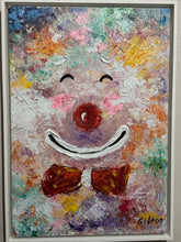 Load image into Gallery viewer, Happy Clown by Elmo Gideon - Signed Original Oil/Acrylic on Canvas, Float Framed
