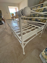 Load image into Gallery viewer, 1970s Palm Beach Regency Wrought Iron Patio Set - Sofa and 2 Arm Chairs
