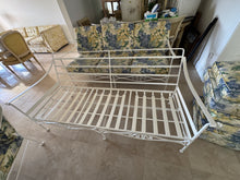 Load image into Gallery viewer, 1970s Palm Beach Regency Wrought Iron Patio Set - Sofa and 2 Arm Chairs
