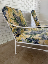 Load image into Gallery viewer, 1970s Palm Beach Regency Wrought Iron Patio Set - Sofa and 2 Arm Chairs
