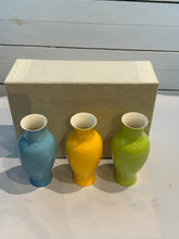 Load image into Gallery viewer, Vintage Middle Kingdom Glossy Mini Bud Vases - Boxed Set of 3
