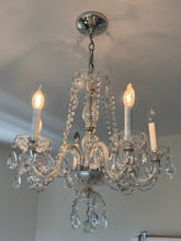 Load image into Gallery viewer, Vintage 1960s Crystal Chandelier - 6 Arm
