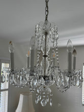 Load image into Gallery viewer, Vintage 1960s Crystal Chandelier - 6 Arm
