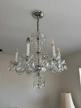Load image into Gallery viewer, Vintage 1960s Crystal Chandelier - 6 Arm
