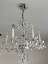 Load image into Gallery viewer, Vintage 1960s Crystal Chandelier - 6 Arm
